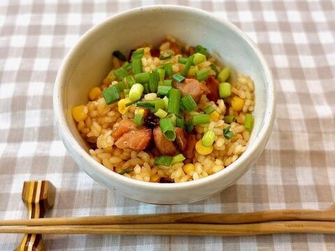 プチッと甘さ弾ける 焼鳥コーンの炊き込みご飯